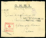 Stamp of Tanganyika 1916 part cover with "I.E.F."B" - F.P.O. No. 23 / POSTAGE FREE"