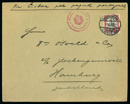 Stamp of Germany » German Colonies » German East Africa 1915 censored cover from Dar es Salaam sent to Germany