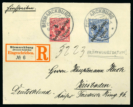 Stamp of Germany » German Colonies » German East Africa 1901Registered First Day Cover of the Bismarckburg post office