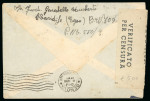 Stamp of Italy » Italian Occupations WWII » Sporades Islands (Isole Sporadi) 1941 (Aug 7) Cover to Genoa with "Sporadi" cds