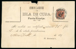 Stamp of United States » U.S. Possessions » Puerto Príncipe 1898 one of two known registered mail receipts with Puerto Principe frankings 