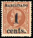 Stamp of United States » U.S. Possessions » Puerto Príncipe 1898 1c on 1m orange-brown, third printing, position 2, mint,