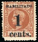 Stamp of United States » U.S. Possessions » Puerto Príncipe 1898 1c on 1m orange-brown, third printing, position 1, mint, 