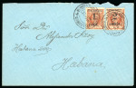 Stamp of United States » U.S. Possessions » Puerto Príncipe 1898 one of two reported examples of the 1c value on cover
