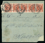 Stamp of United States » U.S. Possessions » Puerto Príncipe 1898 the only known cover with an intact strip of five from this provisional issue