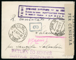 Stamp of Italy » Italian Occupations WWII » Crete 1941 An extraordinarily undelivered mail almost four years later