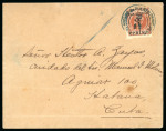 Stamp of United States » U.S. Possessions » Puerto Príncipe 1898 Cover 3c on 3m first printing, one of only two known 3c stamps of the first printing on cover