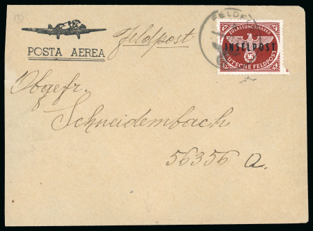 Stamp of Italy » Foreign Occupations of Italian Territories or Under Italian Sovereignty » German Occupation of the Aegean Islands » Inselpost 1945 Cover franked by Rhodes "Inselpost" red-brown, serrate perf.