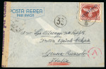 Stamp of Italy » Foreign Occupations of Italian Territories or Under Italian Sovereignty » German Occupation of the Aegean Islands » Inselpost 1945 Cover sent by an Italian, franked by Zagreb "Inselpost" with dark blue overprint
