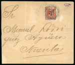 Stamp of United States » U.S. Possessions » Puerto Príncipe 1898 (December 19) Cover 5c on 5m inverted surcharge first day of issue one of two known cover