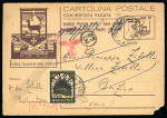 Stamp of Italy » Foreign Occupations of Italian Territories or Under Italian Sovereignty » German Occupation of the Aegean Islands 1943 30c reply cards Rhodes-Italy-Rhodes following different routes and related to the Battle of Anzio