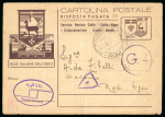 Stamp of Italy » Foreign Occupations of Italian Territories or Under Italian Sovereignty » German Occupation of the Aegean Islands 1943 30c reply cards Rhodes-Italy-Rhodes following different routes and related to the Battle of Anzio