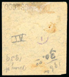 Stamp of United States » U.S. Possessions » Puerto Príncipe 1898 3c on 1c black-violet, fourth printing, position 4, inverted surcharge variety, tied by a blue Puerto Principe cds