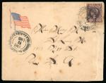 Stamp of United States » U.S. Possessions » Puerto Príncipe 1899 Cover to St Louis one of two known Puerto Principe frankings on a Spanish American War Patriotic cover