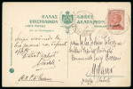 Stamp of Italy » Italian Occupations WWI » Corfu 1923 1923 Postcard to Milan posted on board the "Conte di Cavour"