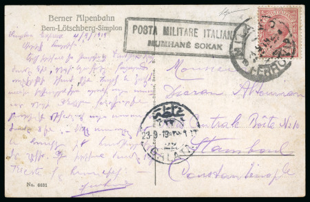 Stamp of Italy » Missions, Post Offices and Postal History Abroad » Constantinople 1919 (Sept 11) Postcard with "Posta Militare Italiana/Mumhanè Sokak"