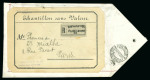 Stamp of Italy » Missions, Post Offices and Postal History Abroad » Constantinople 1922 Registered cloth envelope to Paris at "sample without value" special rate