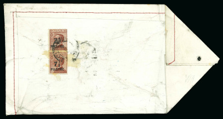 Stamp of Italy » Missions, Post Offices and Postal History Abroad » Constantinople 1922 Registered cloth envelope to Paris at "sample without value" special rate
