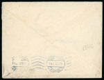 Stamp of Italy » Missions, Post Offices and Postal History Abroad » Smyrna 1922 Cover from Smyrna with provisional "R. Poste/Italiane/Smirne" three-line postmark