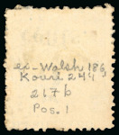 Stamp of United States » U.S. Possessions » Puerto Príncipe 1898 5c on 4m blue-green, fifth printing, position 1, inverted surcharge, used with cd