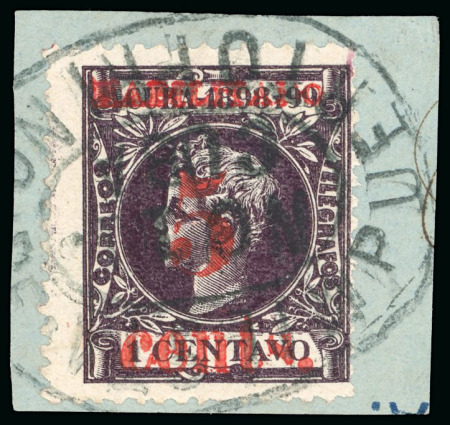 Stamp of United States » U.S. Possessions » Puerto Príncipe 1898 5c on 1c black-violet, fourth printing, position 1