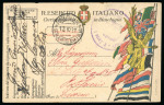 Stamp of Italy » Missions, Post Offices and Postal History Abroad » Anatolia » Civilian P.O. in Scalanova 1921 (Dec 13) Rare Italian military free postage postcard from the Scalanova civil P.O. and cover
