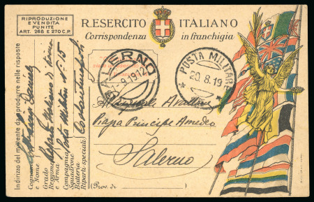 Stamp of Italy » Missions, Post Offices and Postal History Abroad » Anatolia 1919 Rare Italian military free postage postcard from Konia