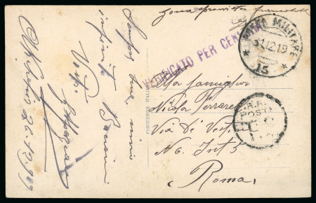Stamp of Italy » Missions, Post Offices and Postal History Abroad » Constantinople 1919 Postcard from Eskisehir to Rome from an Italian military contingent