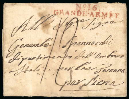 Stamp of Italy » Missions, Post Offices and Postal History Abroad » The "Grande Armée" in Russia 1812 (Aug 14) Entire letter from Poland, "N° 16/GRANDE ARMÉE"