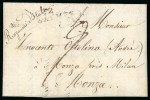 Stamp of Italy » Missions, Post Offices and Postal History Abroad » The "Grande Armée" in Russia 1813 (Feb 22) Entire letter from Magdeburg to Monza "N° 12/GRANDE ARMÉE"