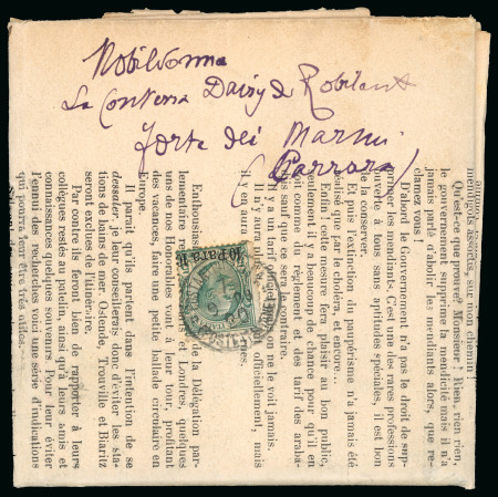 Stamp of Italy » Missions, Post Offices and Postal History Abroad » Constantinople 1920 (Aug 9) Newspaper franked by "10 Para 10" on 5c