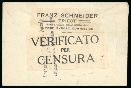 Stamp of Italy » Missions, Post Offices and Postal History Abroad » Austria 1919 The Trieste Vienna "special courier" through teh Chamber of Cmmerce in Trieste and the Italian Mission in vienna