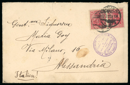 Stamp of Italy » Missions, Post Offices and Postal History Abroad » Germany 1921 Two covers to Italy sent by Italian members of the Boundary Commission between Germany and Poland