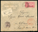 Stamp of Italy » Missions, Post Offices and Postal History Abroad » Crete 1907 (Sept 9) Cover to Milan bearing 1905 40c and express