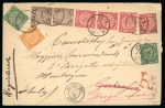 Stamp of Italy » Missions, Post Offices and Postal History Abroad » China » The Boxer War » Via French Post Office 1902 (June 3) A spectacular and rare double rate registered cover from the Italian forces