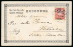 Stamp of Italy » Missions, Post Offices and Postal History Abroad » China » The Boxer War » Via Japanese Post Office 1901 (Nov 23) Postcard withJapanese P.O. 4s tied by bluish black "Ra Nave Elba" cds