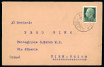 Stamp of Italy » Missions, Post Offices and Postal History Abroad » China » 1925-43 The Italian "Black Battalion" in China 1931 (Sept 4) Incoming cover from Italy at 25c concessionary rate