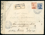 Stamp of Italy » Missions, Post Offices and Postal History Abroad » China » 1917-22 Italian Post Office in China 1919 Registered cover bearing "Pechino" 25c and very rare 20c on non-philatelic mail