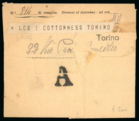 Stamp of Italy » Missions, Post Offices and Postal History Abroad » China » The Marine Detachment - Naval Presence and Mail of Italian Interests in China 1925-26 Italian Telegrams in China, two "Telegramma" examples sent naval "R.N. San Giorgio" station in Shanghai