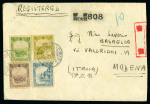 Stamp of Italy » Missions, Post Offices and Postal History Abroad » China » The Marine Detachment - Naval Presence and Mail of Italian Interests in China 1937-40 Italian presence in China, five covers sent from Manchukuo