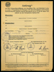 Stamp of Olympics » 1936 Berlin » Documents, Programmes, Tickets, etc. Application for a 50% reduction on travel costs and free transport of luggage for a Belgian official press agent at the Berlin Games