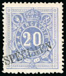 Stamp of Belgium » Timbres-Taxe 1870 10c et 20c non-dentelés, tirage spécial de la planche de Rothschild en couleurs adoptées,