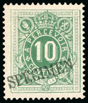 Stamp of Belgium » Timbres-Taxe 1870 10c et 20c non-dentelés, tirage spécial de la planche de Rothschild en couleurs adoptées,