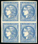 Stamp of France » Emission de Bordeaux 1870 1870, Bloc de 4 neuf Émission de Bordeaux 20c Type