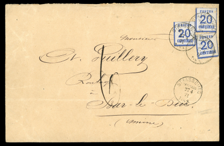 Stamp of France » Alsace-Lorraine 1871, Lettre grand format du 27 avril de Strasbourg