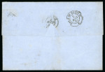 Stamp of France » Type Cérès de 1849-1850 1861, Cérès 25 bleu cachet d'ambulant BP1° sur lettre