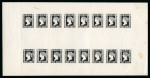 Stamp of India » 1854 Lithographs Spence 89-91 & 41-43: 1/2a se-tenant with 1a on lighter yellowish wove paper in three complete panes, in vermilion, blue and black
