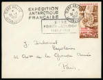 Stamp of Colonies françaises » TAAF 1952, Lettre affranchie avec timbre de Madagascar surchargé