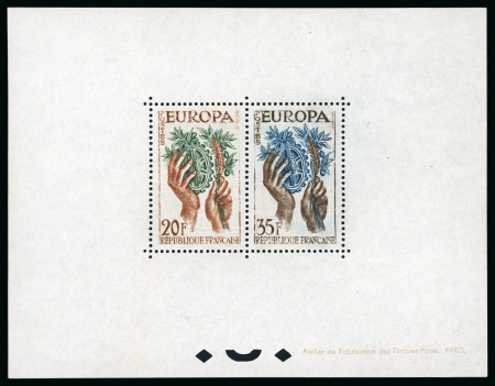 Stamp of France » Blocs et Feuillets 1957, Bloc spécial Y&T 1122/1123 Europa dentelé **,