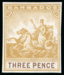 Stamp of Barbados 1892 Seal of Colonies 3d in 7 colour trials